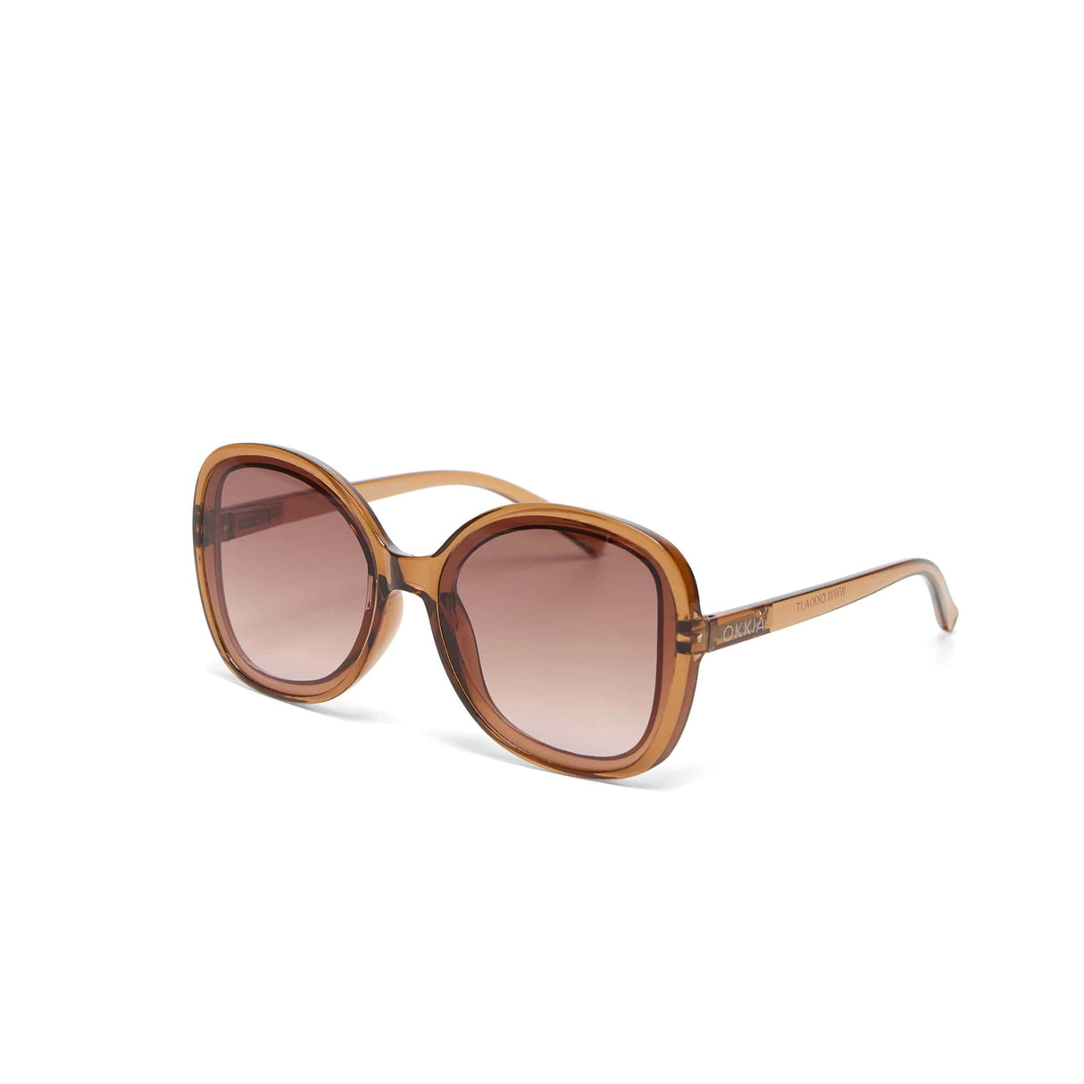 okkia okkia occhiale da sole premontato butterfly mod anna trasparente brown ean 8056211371943