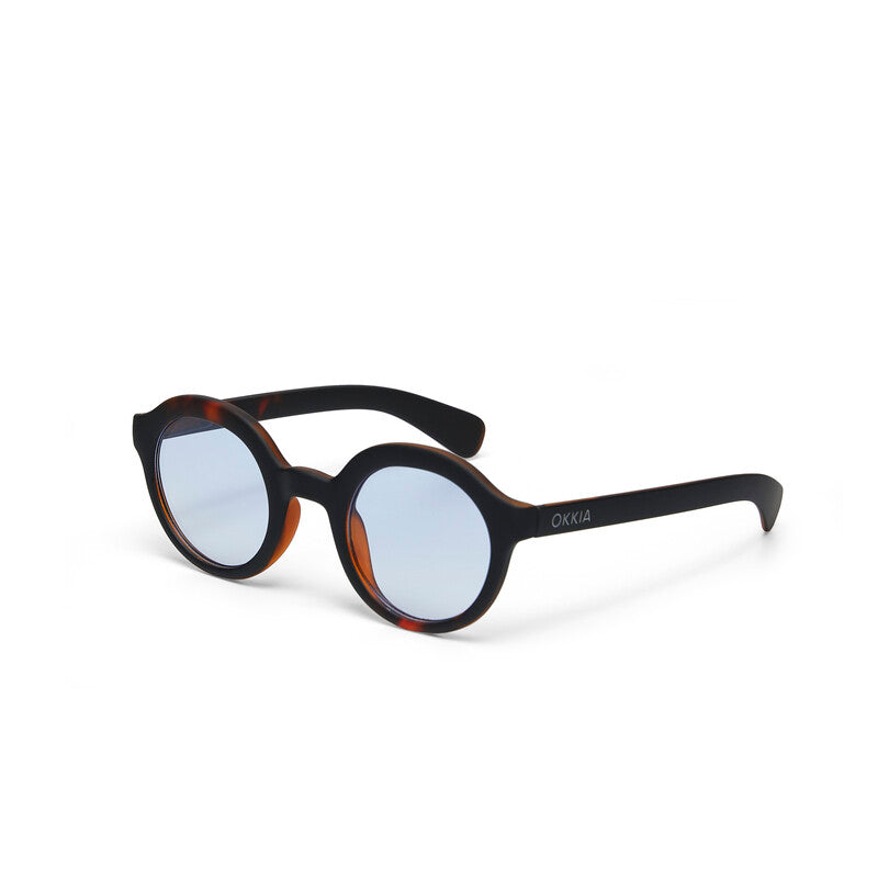okkia okkia occhiale da sole premontato mod lauro soft touch havana black lenti blue ean 8055773197169