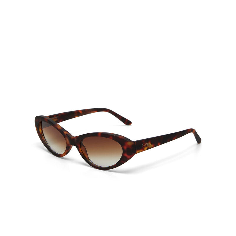 okkia okkia occhiale da sole premontato mod lina cat eye soft touch classic havana lenti brown ean 8058093549274