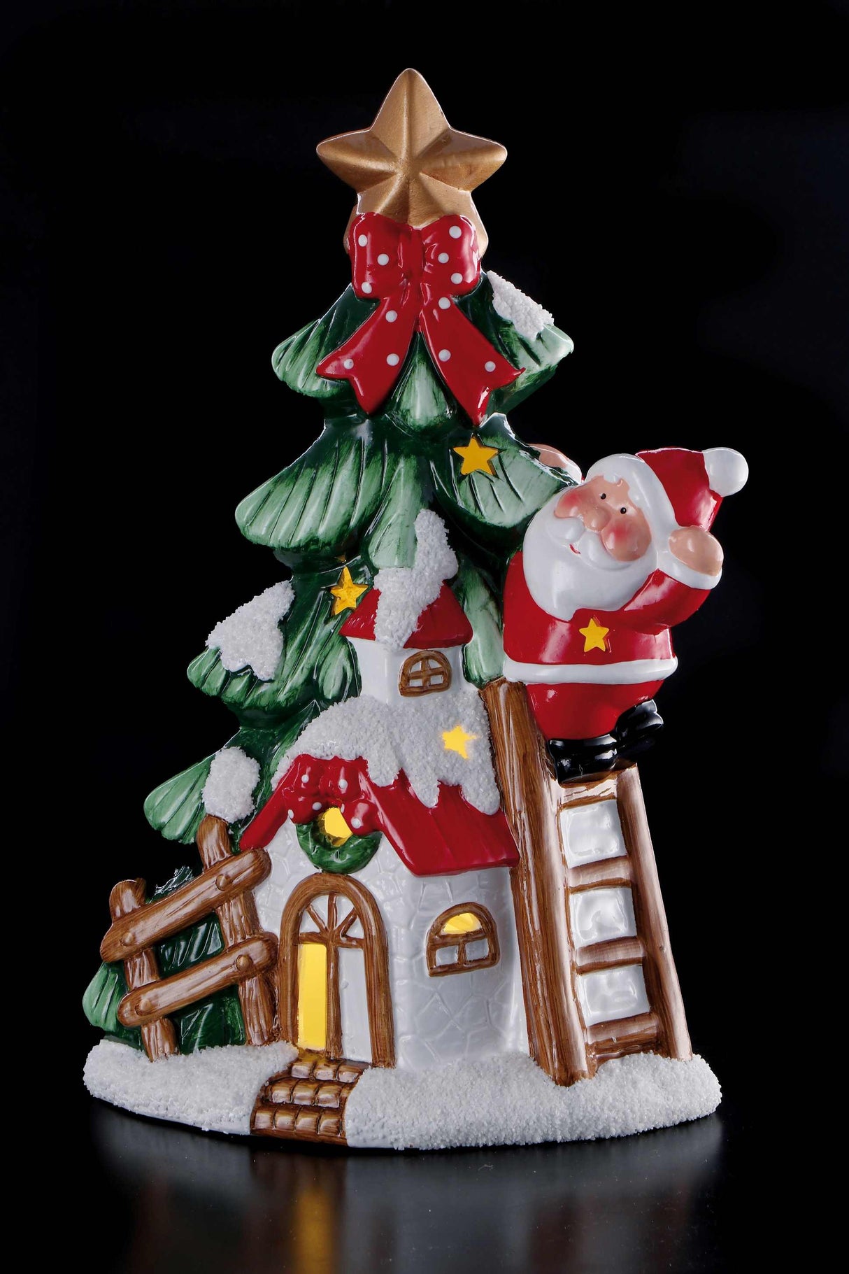 regalo italiano regalo italiano albero ceramica natale con led 20 x 11 cm h 31 cm ass multicolor 1 pz ean 8057586036864