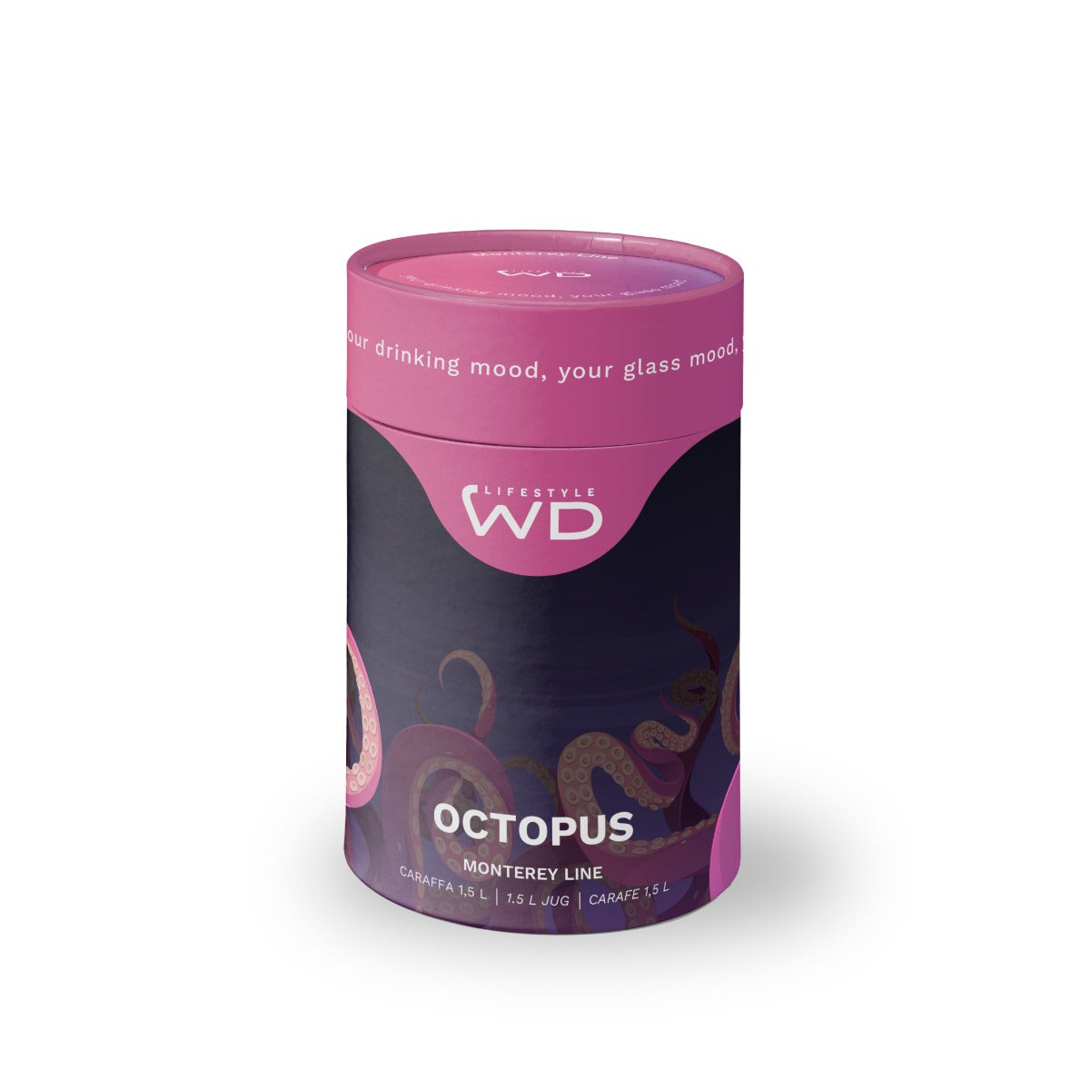 wd lifestyle wd lifestyle caraffa vetro borosilicato cc 15 lt decoro polipo ean 8053300579082