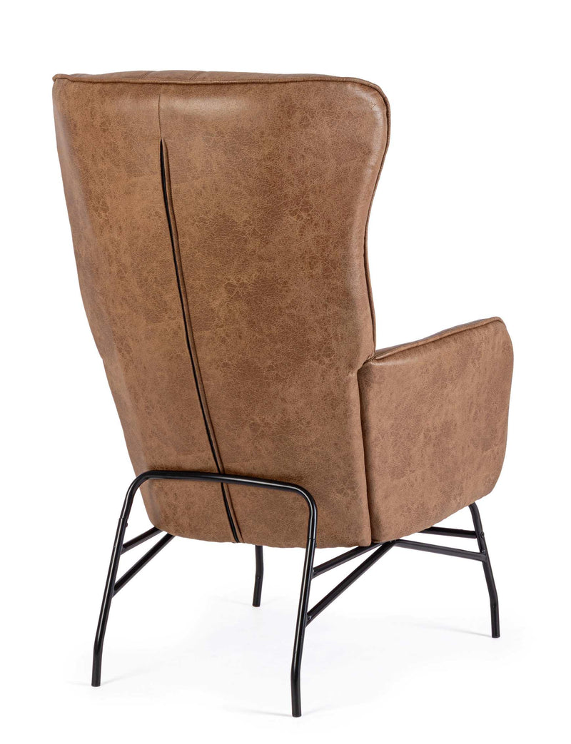 bizzotto bizzotto poltrona nasira h 109 cm l 70 cm p 84 cm ecopelle marrone ean 8051836576544