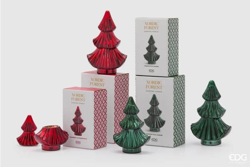 edg enzo de gasperi edg enzo de gasperi candela forest albero di natale h 25 cm l 15 cm l 9 cm cranberry pomegranate red ean 8059824566683