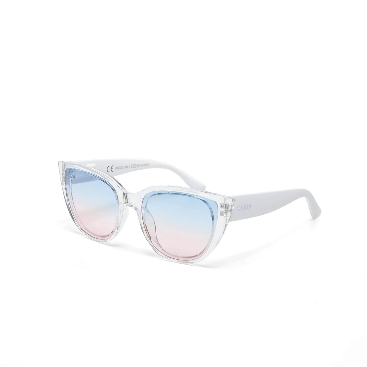 okkia okkia occhiale da sole premontato gatto lite mod silvia trasparent light pink ean 8056211370472
