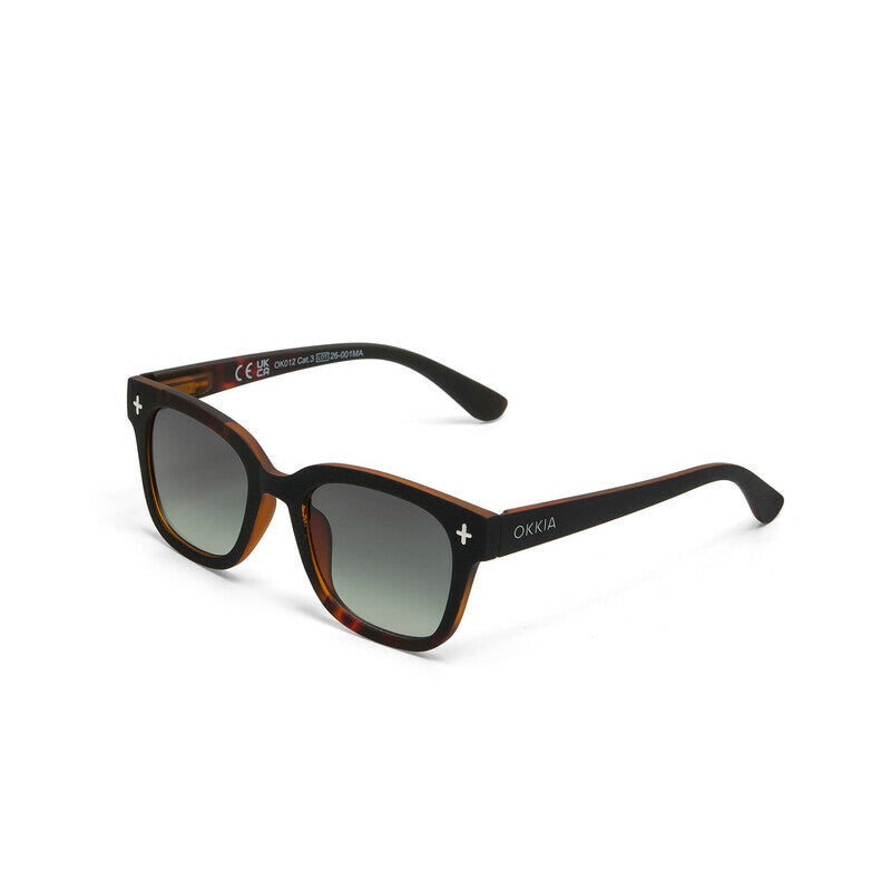 okkia okkia occhiale da sole premontato mod giovanni translucid havana black soft touch con lenti verde ean 8056211375286