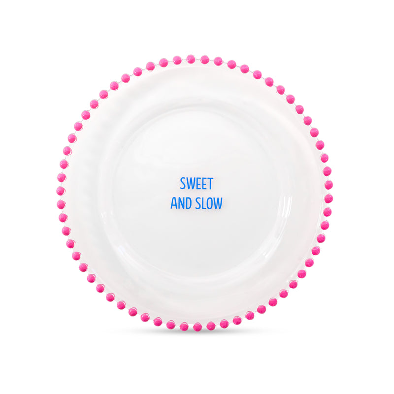 wd lifestyle wd lifestyle set 2 piattini d 195 cm in vetro decorazione moments of peace e sweet and slow rosa blu ean 8055035685021