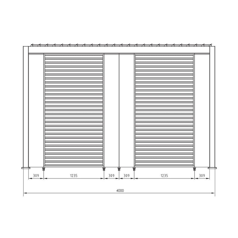 bizzotto bizzotto frangisole laterale per pergola ocean h 238 cm l 123 cm antracite ean 8051836473805