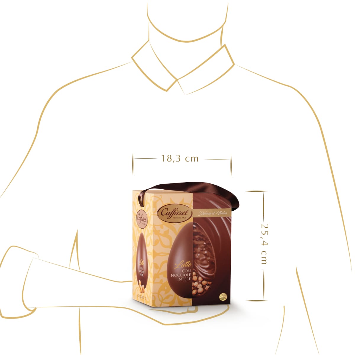 caffarel caffarel uovo delizie ditalia ass cioccolato al latte o fondente o bianco con nocciole 530 gr 1 pz ean 8013108633041
