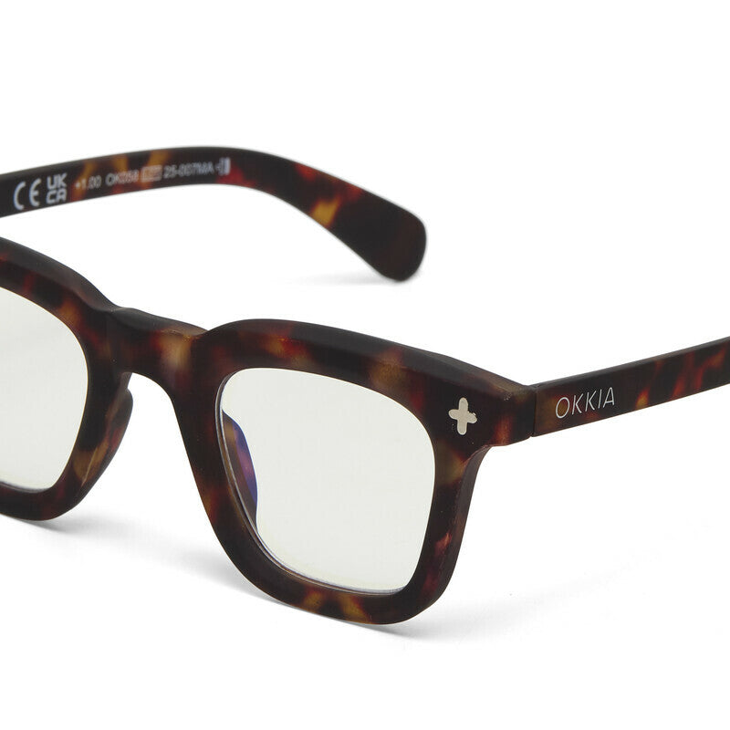 okkia okkia occhiale da lettura mod firenze premontato soft touch classic havana diottrie 3 00 ean 8056211374821