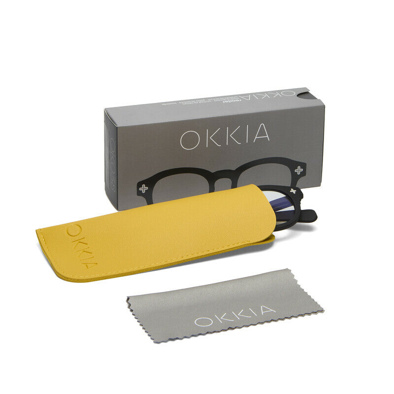 okkia okkia occhiale da lettura mod nashville premontato soft touch spring anti luce blu nero diottrie 1 50 ean 8056211374944