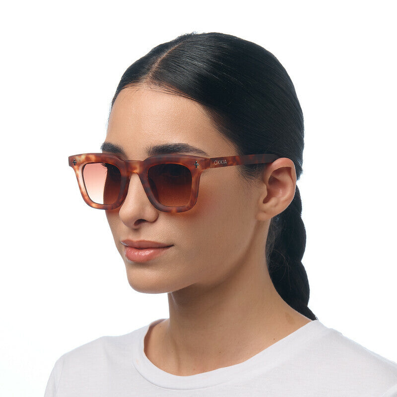 okkia okkia occhiale da sole premontato mod firenze soft touch sahara havana lenti brown ean 8056211375750