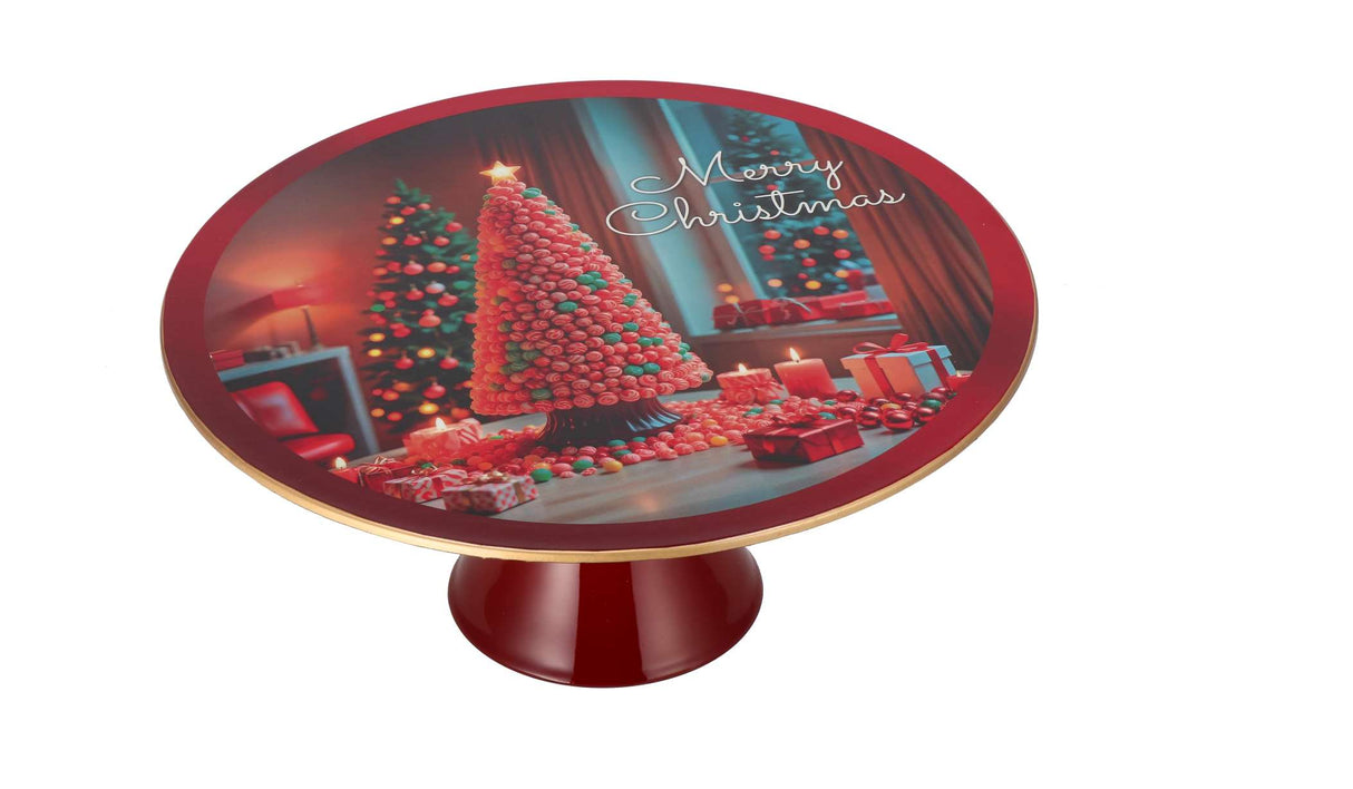 regalo italiano regalo italiano alzata tonda natale plastica d 33 cm h 14 cm ass multicolor 1 pz ean 8057586115194