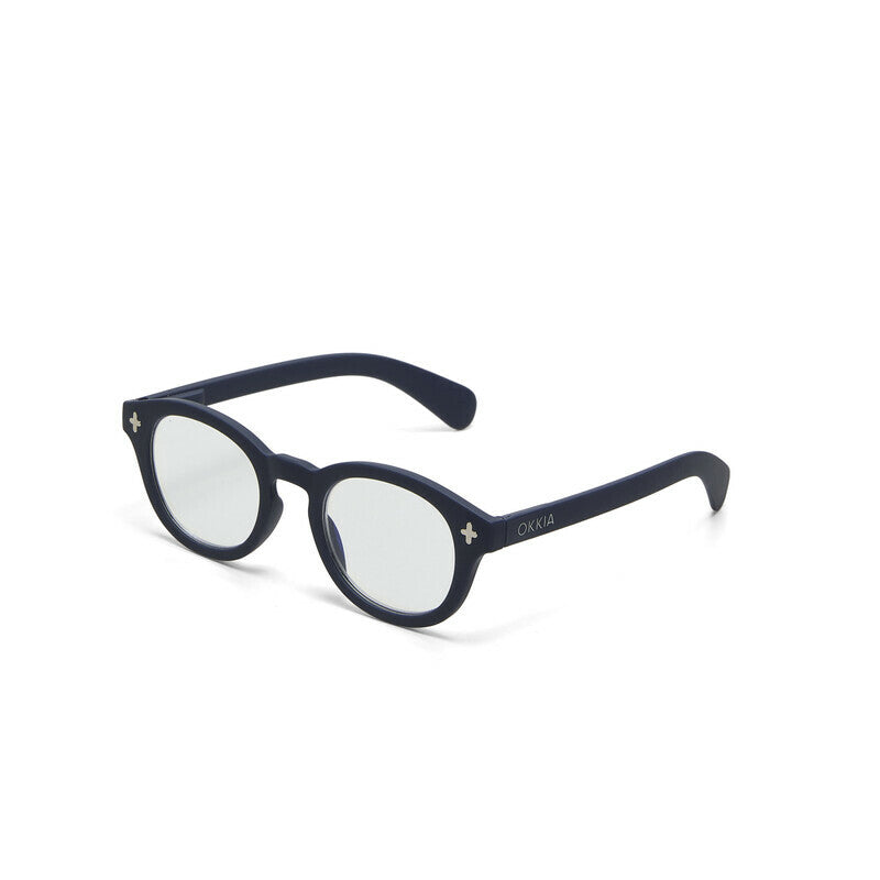 okkia okkia occhiale da lettura mod nashville premontato soft touch spring anti luce blu midnight diottrie 1 50 ean 8056211375095