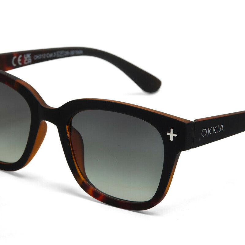 okkia okkia occhiale da sole premontato mod giovanni translucid havana black soft touch con lenti verde ean 8056211375286
