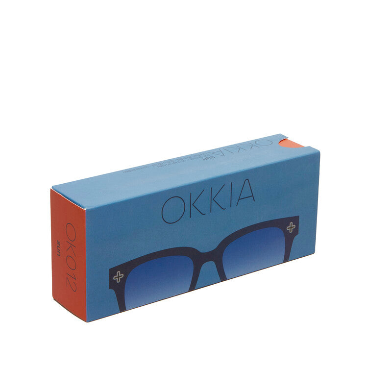 okkia okkia occhiale da sole premontato mod giovanni translucid midnight soft touch con lenti blu ean 8055773195622