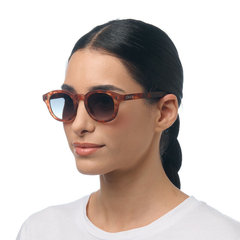 okkia okkia occhiale da sole premontato mod milano soft touch sahara havana lenti green ean 8056211375668