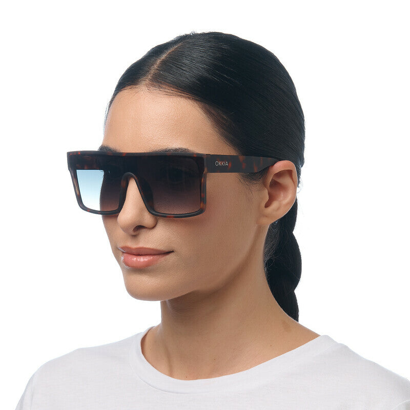 okkia okkia occhiale da sole premontato mod tokyo soft touch classic havana lenti verde ean 8056211375187