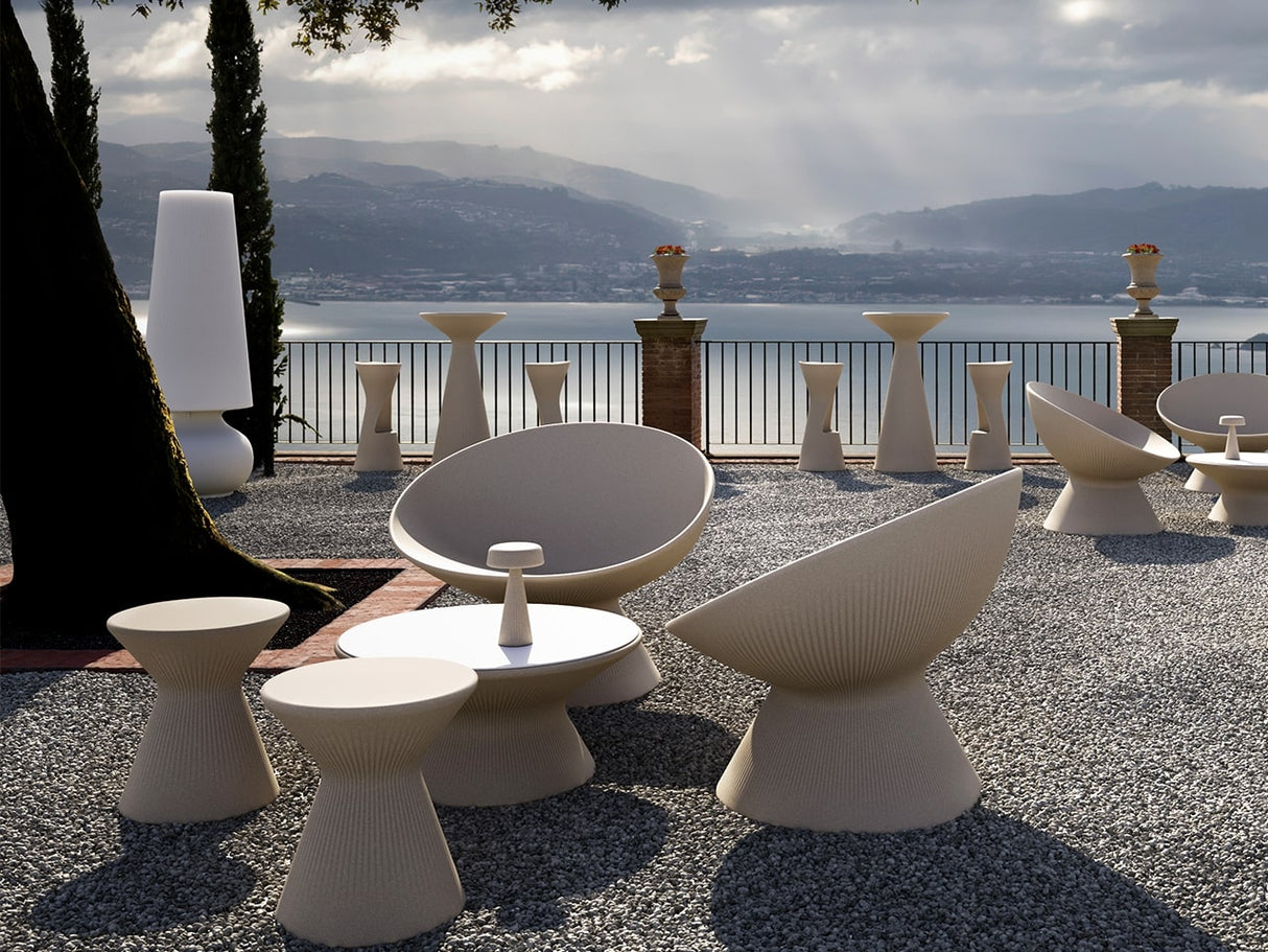 plust plust sgabello fade basso indoor outdoor bianco light