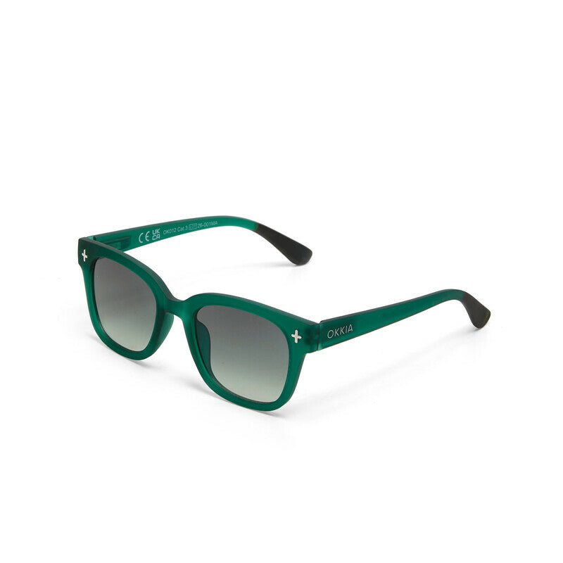 okkia okkia occhiale da sole premontato mod giovanni translucid verde soft touch con lenti verde ean 8056211375323