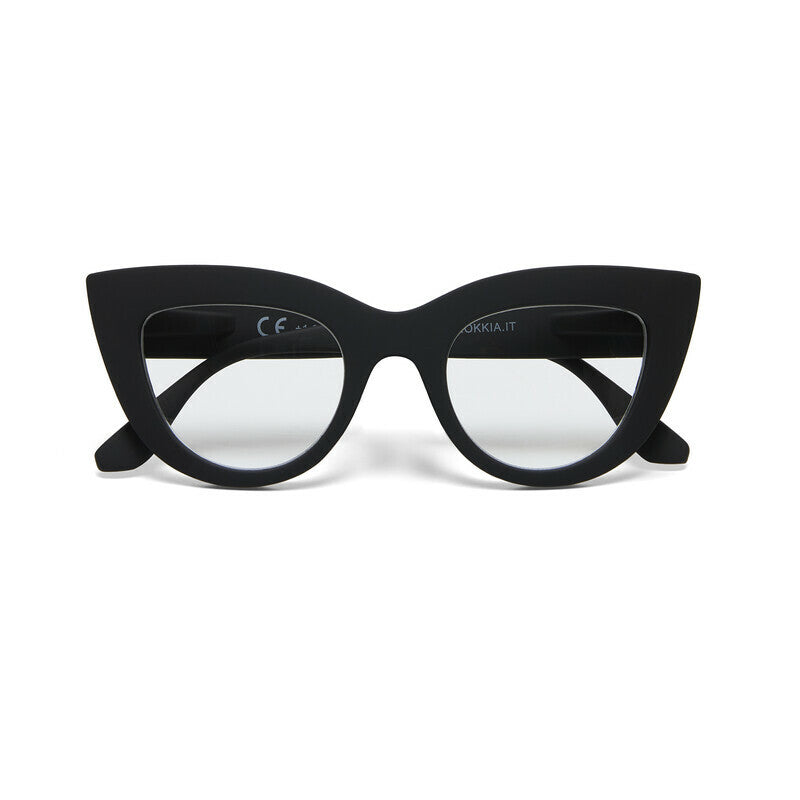 okkia okkia occhiale da lettura mod claudia premontato gatto soft touch spring nero diottrie 200 ean 8055773192935