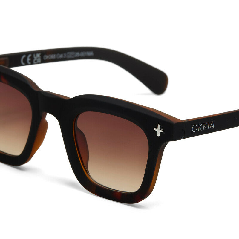 okkia okkia occhiale da sole premontato mod firenze soft touch black havana lenti brown ean 8056211375729