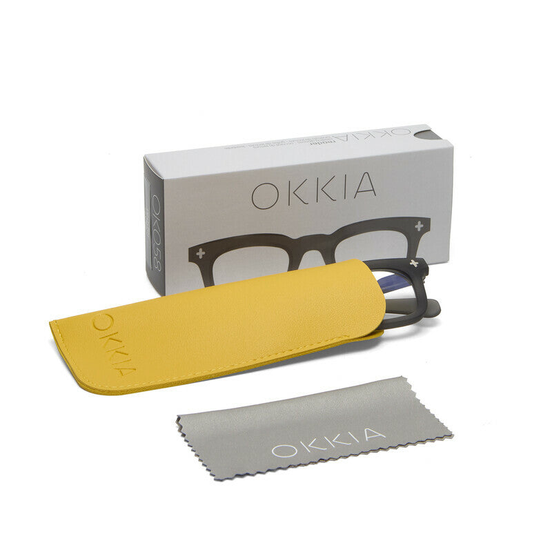 okkia okkia occhiale da lettura mod firenze premontato soft touch translucent smoke diottrie 2 00 ean 8056211374852