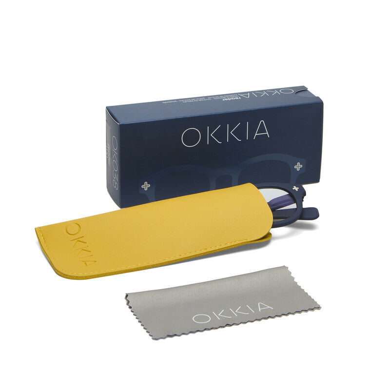 okkia okkia occhiale da lettura mod nashville premontato soft touch spring anti luce blu midnight diottrie 1 00 ean 8056211375088