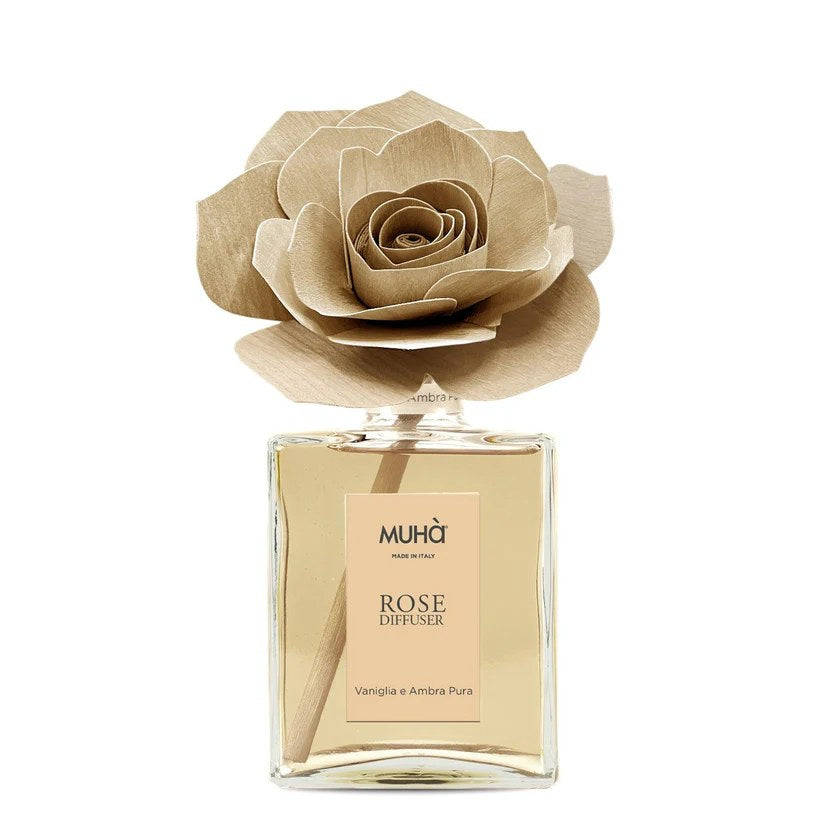 Muhà Raumduftzerstäuber Rose Vanille und Bernstein 200 ml