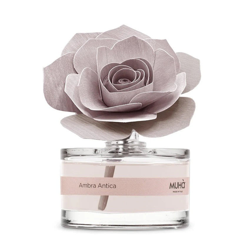 Muhà Profumator Diffuser Rosa Rosa Bomboniera Ambra Antica 50ml