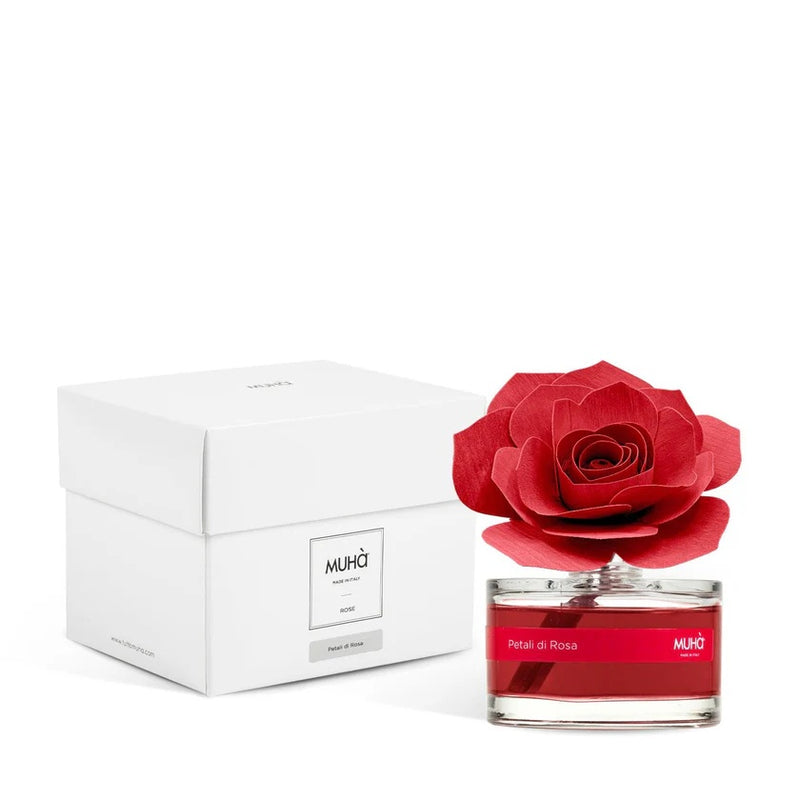 Muhà Profumatore Diffuser Rote Rose Bonbonniere 50ML Rosenblätter