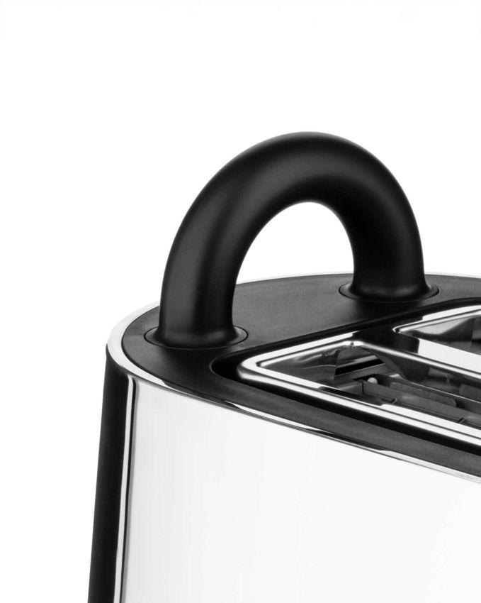Alessi Toaster Toru Schwarz aus Edelstahl und Thermoplastharz