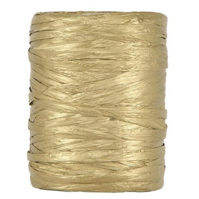 Piovaccari Paper Raphia Gold 5-8 mm x 10 m – Goldenes Papierbast für Dekoration, Schleifen, Geschenkverpackung und DIY