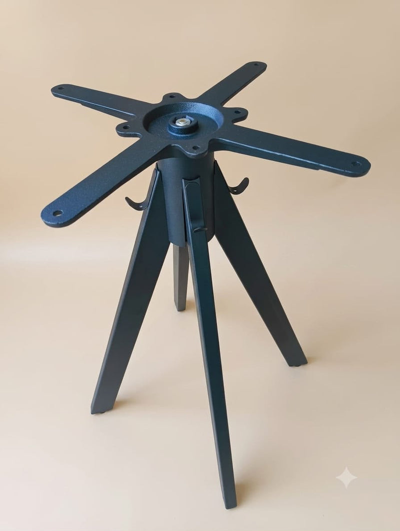 Moia Greenwood Tischgestell 4-Bein-Konstruktion aus schwarzem Stahl 8 kg – robustes Untergestell für moderne Design-Tische