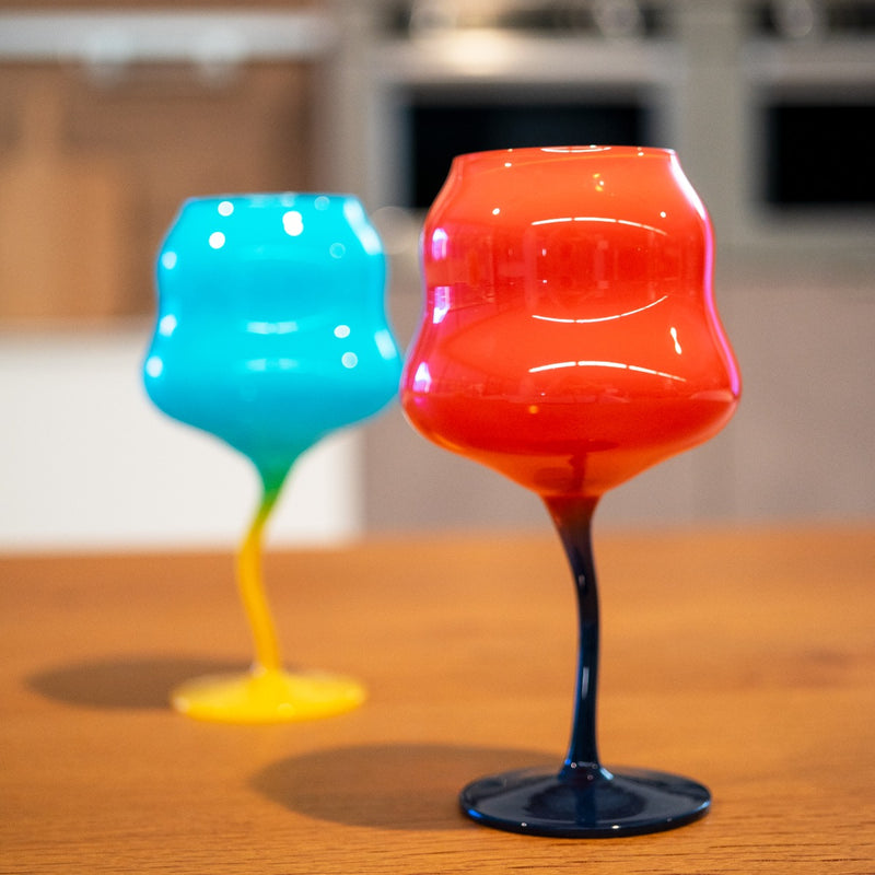 WD LifeStyle Set 2 Cocktailgläser 450 ml Blau Gelb, Orange Blau
