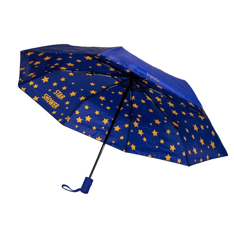 WD LifeStyle Automatischer Regenschirm Star Shower Blau mit Sternen – Fantasia-Regenschirm