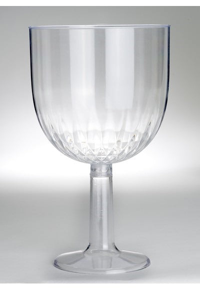 Bigiemme Trinkbecher Plastik Transparent mit langem Stiel 16x27 cm