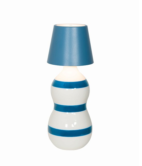 Zafferano Poldina Stopper Lampada H 111 Mm D 111 Mm Blu