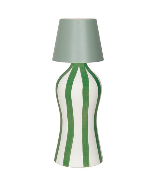 Zafferano Streifen Flasche Lido D 110 Mm H 264 Mm Salbei