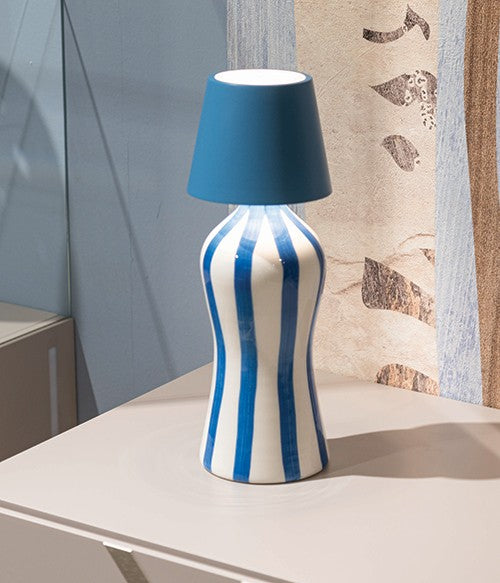 Zafferano Poldina Stopper Lampada H 111 Mm D 111 Mm Blu