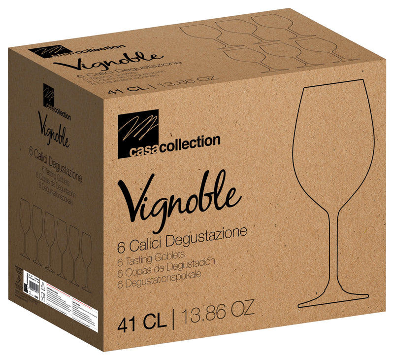 Dimo Set 6 Weingläser Vignoble für Weißwein 41 cl