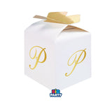 Big Party 10 Schachteln Würfel Schleife Buchstabe P Gold