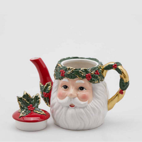 edg enzo de gasperi edg enzo de gasperi teiera babbo natale testa h 19 x 23 x 13 cm bianco rosso ean 8059824197177
