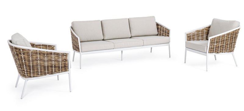Bizzotto Set 3 Salotto Maribela Bianco