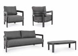 Bizzotto Set 4 Salotto Presley Antracite