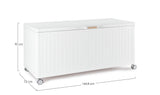 bizzotto bizzotto baule ocean con ruote h 70 cm l 72 cm l 1648 cm bianco ean 8051836691957