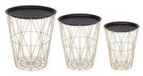 Bizzotto Set 3 Tavolini Cont. Atom Oro