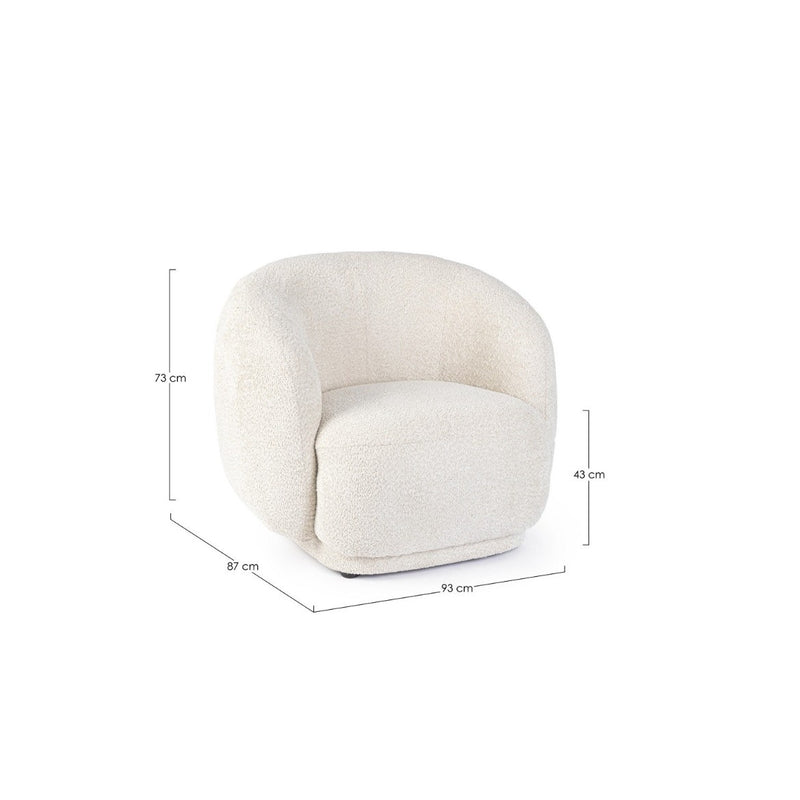 Bizzotto Sessel Tecla mit Armlehnen Natur