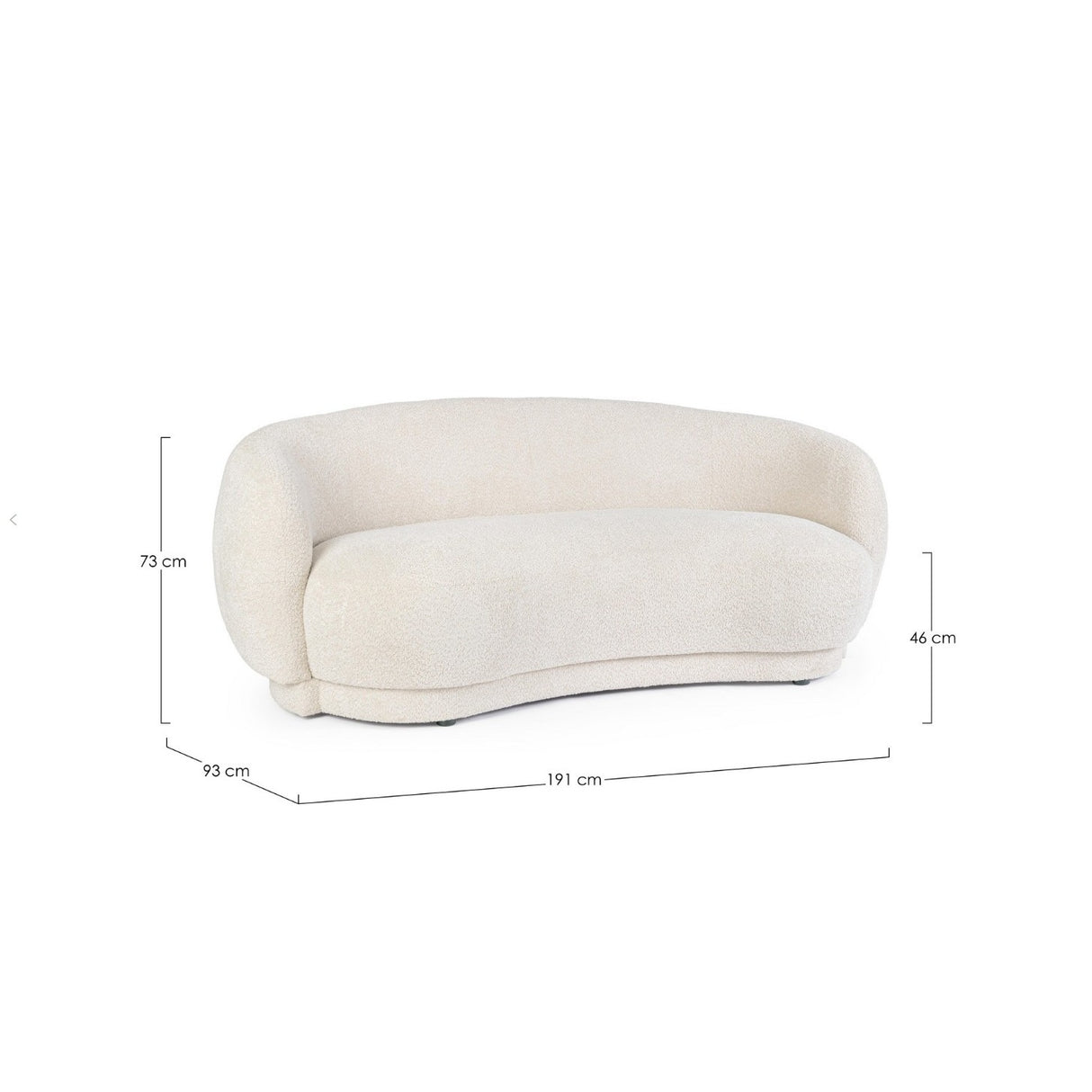 Bizzotto Sofa 2-Sitzer Tecla Natur