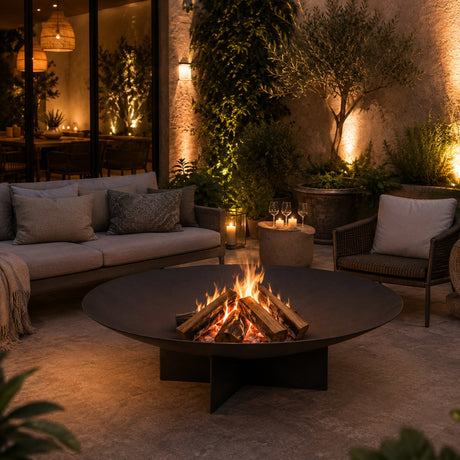 Bizzotto Braciere Nebraska Tondo Nero D100x27H per Outdoor