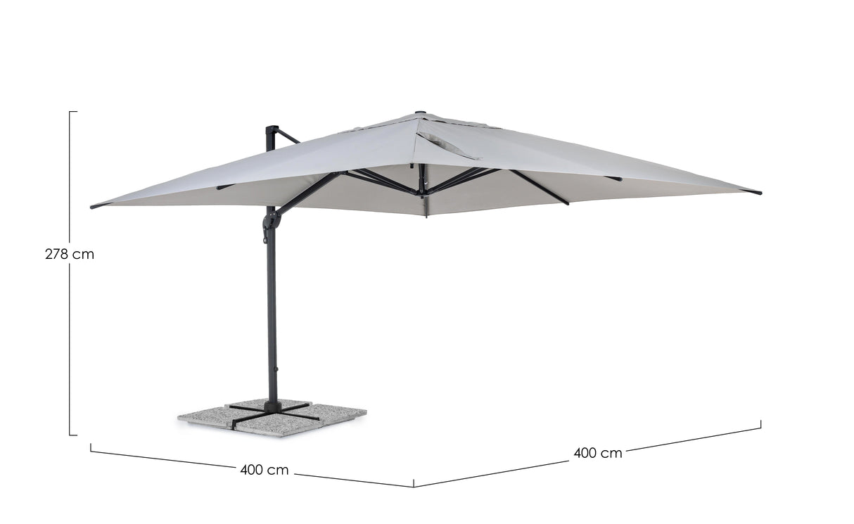 bizzotto bizzotto ombrellone braccio ines 4 x 4 mt antracite grigio ean 8051836269729